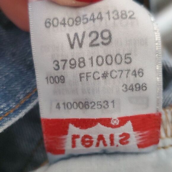 Levi's Cutoff Distressed Jean Shorts - Picture 11 of 12